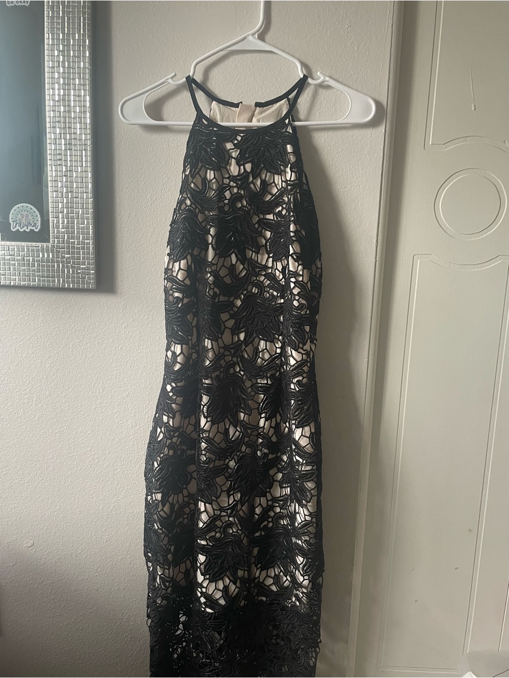 KEEPSAKE the Label Black Lace Dress with Nude Lining